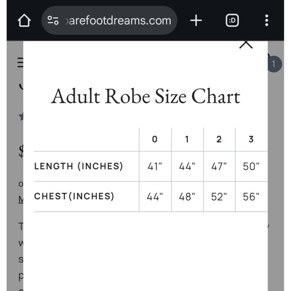 Barefoot Dreams Unisex CozyChic Long Bathrobe Robe Size 3 Soft Cozycore Bath - Picture 5 of 9